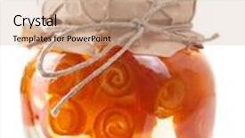  Presentation with citrus - Beautiful theme featuring glass jar with citrus zest preserves isolated on white background backdrop and a soft green colored foreground