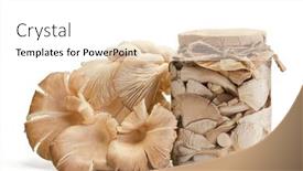  Presentation with oyster - PPT theme featuring glass-jar-with-pickled-oyster background and a white colored foreground