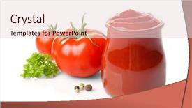  Presentation with pepper - Cool new slide deck with glass jar with sauce tomatoes backdrop and a lemonade colored foreground