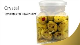  Presentation with green glass - PPT theme consisting of back view of two sisters looking at the sea on the white beach background and a soft green colored foreground