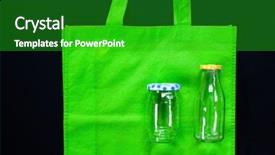  Presentation with eco soap - Beautiful slide deck featuring eco soap - cotton bags and glass jars backdrop and a shamrock green colored foreground