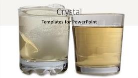  Presentation with whiskey - Theme with glass jars with whiskey and ice on white background background and a soft green colored foreground