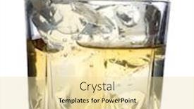  Presentation with whiskey - Beautiful slide deck featuring glass jars with whiskey and ice on white background backdrop and a blonde colored foreground