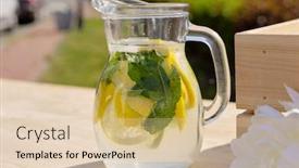  Presentation with cool - Slides featuring glass-jug-with-fresh-cool background and a lemonade colored foreground