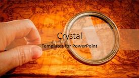  Presentation with ancient map - Amazing presentation theme having glass lies on an ancient backdrop and a gold colored foreground