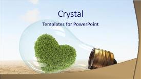  Presentation with growing tree - Slides having glass lightbulb with love shaped background and a sky blue colored foreground