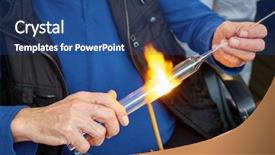  Presentation with heat - Presentation design featuring glass master hands heat up background and a  colored foreground