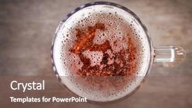  Presentation with light colors - PPT theme having glass mug of light background and a violet colored foreground