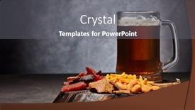  Presentation with snacks - Slide deck consisting of glass-mug-with-beer background and a gray colored foreground