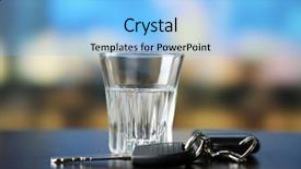  Presentation with car key - Beautiful presentation featuring glass of alcoholic drink backdrop and a light blue colored foreground