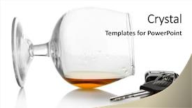  Presentation with car key - PPT layouts consisting of glass of alcoholic drink background and a white colored foreground