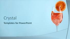  Presentation with cocktail - Slides enhanced with glass-of-aperol-spritz-cocktail background and a sky blue colored foreground