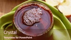  Presentation with healthy juice - Amazing presentation theme having glass of apple juice and a apple symbolic image concept for healthy diet and lifestyle bright wooden background close up backdrop and a wine colored foreground