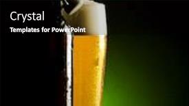  Presentation with beer bottle - Audience pleasing PPT layouts consisting of glass of beer and swing top bottle with dew drops backdrop and a black colored foreground