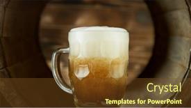  Presentation with beer - Presentation design enhanced with glass-of-beer-inside-old background and a tawny brown colored foreground