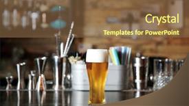  Presentation with bar - PPT layouts enhanced with glass of beer on bar background and a  colored foreground