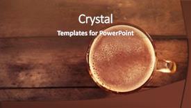  Presentation with beer pong table - Cool new presentation design with glass of beer on wooden backdrop and a tawny brown colored foreground