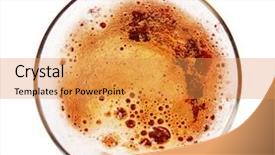  Presentation with beer bottle - Beautiful slides featuring glass of beer top view backdrop and a gold colored foreground