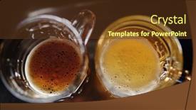  Presentation with flavor - Theme consisting of glass-of-beer-with-different background and a tawny brown colored foreground