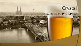  Presentation with beer - Slides enhanced with glass of beer with view background and a lemonade colored foreground