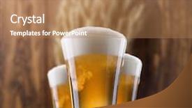  Presentation with wheat - Colorful presentation theme enhanced with glass-of-beer-with-wheat backdrop and a coral colored foreground