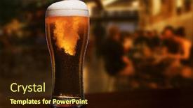  Presentation with bar - Amazing slide deck having glass of beer on a street bar table backdrop and a wine colored foreground