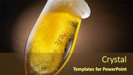  Presentation with beer foam - Slide deck consisting of glass-of-beer background and a tawny brown colored foreground