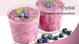  Presentation with smoothie - Audience pleasing PPT layouts consisting of glass of blueberry smoothie isolated backdrop and a lemonade colored foreground