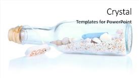  Presentation with note - PPT theme having glass-of-bottle-with-note background and a white colored foreground