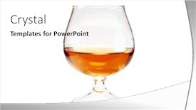  Presentation with brandy - Colorful slides enhanced with glass-of-brandy-isolated backdrop and a white colored foreground