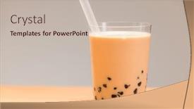  Presentation with bubble milk tea - Presentation featuring glass-of-bubble-milk-tea background and a  colored foreground