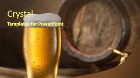  Presentation with beer - Presentation consisting of glass-of-chilled-beer background and a tawny brown colored foreground