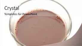  Presentation with chocolate milk - Colorful slide deck enhanced with glass-of-chocolate-milk-isolated backdrop and a white colored foreground