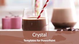  Presentation with chocolate milk - Audience pleasing slides consisting of glass of chocolate milk backdrop and a red colored foreground