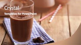  Presentation with chocolate milk - Slides having glass of chocolate milk background and a red colored foreground