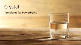  Presentation with clean water - Slides consisting of glass of clean mineral water background and a blonde colored foreground