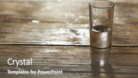  Presentation with clean water - Amazing presentation theme having glass-of-clean-mineral-water backdrop and a gray colored foreground