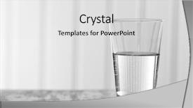  Presentation with clean water - Presentation enhanced with glass-of-clean-mineral-water background and a light gray colored foreground
