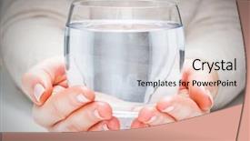  Presentation with environment protection - Audience pleasing PPT theme consisting of glass of clean mineral water backdrop and a lemonade colored foreground