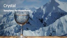  Presentation with clean water - Colorful presentation theme enhanced with glass of clean water stands backdrop and a seafoam green colored foreground