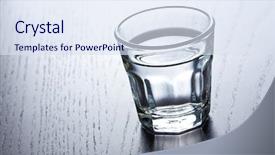  Presentation with clear water - Presentation theme consisting of glass of clear alcohol background and a sky blue colored foreground