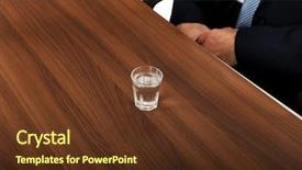  Presentation with vodka - Presentation theme enhanced with glass of clear vodka background and a tawny brown colored foreground