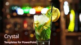  Presentation with sesame bar - Audience pleasing presentation theme consisting of glass of cocktail in bar backdrop and a  colored foreground