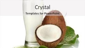  Presentation with milk coconut - Cool new theme with glass of coconut milk backdrop and a light gray colored foreground