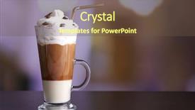  Presentation with color - Amazing slide deck having glass of coffee on color backdrop and a  colored foreground