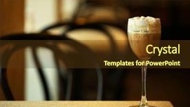  Presentation with cream - Cool new PPT layouts with glass of coffee with cream backdrop and a tawny brown colored foreground