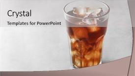  Presentation with cold coffee - Theme featuring glass-of-cold-coffee background and a light gray colored foreground