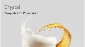  Presentation with alcohol white - Presentation theme having glass-of-cold-fresh-beer background and a light gray colored foreground