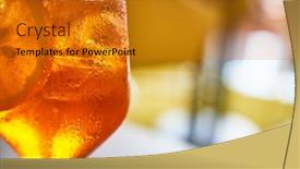  Presentation with cocktail - Audience pleasing slide set consisting of glass-of-cold-refreshing-aperol backdrop and a gold colored foreground