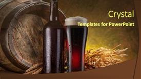  Presentation with craft beer - Theme enhanced with glass-of-craft-black-beer background and a tawny brown colored foreground